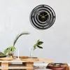 Wall Clocks Simple And Creative Three-dimensional Black Acrylic Digital Round Clock Living Room Home Decoration 3D