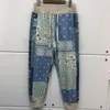 Men's Pants Hip-Hop Cashew Flower Printing KAPITAL MAN Sweatpants 20FW Autumn Winter Heavy Fabric Joggers Drawstring Trousers