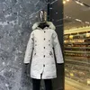 Donsjack Dames Winterjassen Parkas Classic Outdoor Koud en Warm Dik Met Kaart Borduurwerk Lange Trench Coat Hoogwaardige Duurzaam Bovenkleding Bontkraag Jassen XXXX