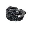 Custom Bling men wtern rhintone belt Diamond Waistband Studded Digner Black Gliter Rhintone Belt