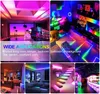 16.4ft 32.8FT 50FT LED Lights Lights Bluetooth Control App Control RGB 5050SMD DC12V Elastyczny Inteligentne Paski Taśma Światła z adapterem