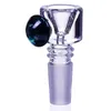 Rökning 14mm 18mm Male Joint Glass Cone Funnel Bowl Filter Utbytbar Bärbar Färgglada Färgrikt Non-Slip Handle Dry Herb Tobak Olje Rigar Bongs Hookah Downstem Tool DHL Gratis