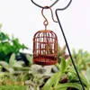 Decorative Objects & Figurines 1pc 1:12 Scale Metal Bird Cage With Birdcage Dollhouse Miniature Garden Ornaments