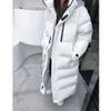 Winter Women's Down Puffer Jackets White Baggy Thickning Warm Hooded Korean Fashion Boutique Clothes Bubble Cotton Padded Coats 211215