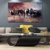 Handgemalte Willem Haenraets Ölgemälde Leinwand Kunstwerk Schwarz Weiß Kühe Moderne Tiermalerei Dekorative Kunst für Badezimmerwand