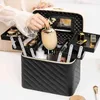 Nxy Kosmetiktaschen Neue Make-up-Tasche Mode Toilettenartikel Aufbewahrungsbox Tragbarer Reise-Make-up-Koffer 220302