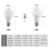 Lampen E27 / B22 Motion Sensor LED Human Body Induction 110v220v Bulb E27 Infrarood PIR 12W15W18W20W Lamp