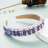 Fascia per capelli con diamanti multicolore per donna Accessorio per capelli da sposa con perline di cristallo fatto a mano di lusso