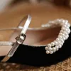 ALLBITEFO dolce Perlina tacco spesso scarpe da donna da sposa scarpe da donna tacco alto marca tacchi alti scarpe da donna da ufficio sandali da donna 210611