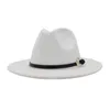 DHL المرأة فيدورا قبعة لشخص الصوف واسعة بريم جاز كنيسة كاب الفرقة واسعة شقة بريم الجاز القبعات أنيقة تريلبي بنما قبعات 41 Y2