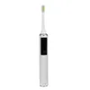 OLED Sonic Electric Toothbrush 5 Modes Wireless Inductive Charging Tooth Cleaner W/ 4 Brush head IPX7 Waterproof - White