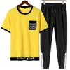 Plus Size Summer Men T-shirt Sets 2 Piece Short Sleeved Sportswear Tracksuit Men Casual Jogger Sweat Suits 6XL 7XL 8XL Y0831