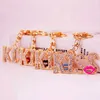 Wholesale Rhinestone Lipstick Mix Mouth Key Holder Bag Jewelry Pendant Car Key Chains G1019