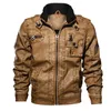 Herrläderjackor Högkvalitativ klassisk motorcykeljacka MANA PLUS PLUS Faux Leather Jacket Men Spring Drop Shipping T200107