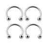 Andra 10st/set rostfritt stål Captive Eyebrow Nose Septum Ear Ring Piercing Body Smycken Wholesale Helix Industrial