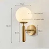 Modern Indoor Wall Lamp Nordic Bedroom Lamp Gold Black Glass Bedside Lighted Interior Led Lights Decoration for Wall AC85~260V 210724