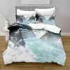 Bedding Sets Polyester Ink Painting Duvet Cover Digital Printing Set With Pillowcase Bed For Girl Quilt