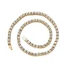 5mm alloy diamond tennis chain hip hop jewelry single row chain4643668