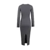 Ausverkauf Damen Abnehmen Kleider Herbst Winter Party Casual Pullover Frauen Kleid Bodycon Pullover Schwarz Y1204