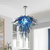 Art déco élégant pendentif lumières lampes soufflé à la main en verre de Murano lustres ampoule LED éclairage 70 * 50 cm salon décoration sur mesure lustre lumière