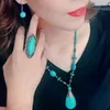 Conjunto de jóias de pulseira de turquesa