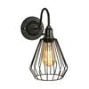 Vägglampor Industrial Modern Iron Black Lamp Retro Light LED E27 med 2 stilar för Pathway Aisle Corridor Bedroom Washroom Cafe