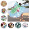 72 Designs Sommerrundes Strandtuch mit Quasten 59 Zoll Picknickmatte 3D-gedruckte Flamingo Windbell Tropische Decke Mädchen baden DAP397