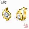 Hoop & Huggie Unique Geometric Eye Earrings For Women Cute Ear Ring Gold Plated Jewelry Gift Girl 2021 Trend MUXUEYAN