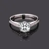 925 silver ring Trendy style Round brilliant Cut Moissanite Jewelry Anniversary Engagement Ring For Women