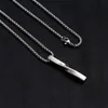 S2351 Fashion Jewelry Men's Simple Spiral Pendant Necklace Stainless Steel Punk Necklaces