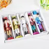 5 stks Creatieve Handgemaakte Nootkraker Puppet Desktop Geschenken Speelgoed Decor Hout Kerst Ornamenten Tekening Walnuts Soldaten Band Dolls Y201020