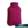 2L Hot Water Bottle Bags Warmer Soft Knitted Cover Case For Winter Warm Heat For Back Neck Waist Hand Reusable 5Colors