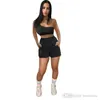 Dames Trainingspakken Zomer Shorts Twee Stuks Set One Schouder Crop Top Lange Broek Lijn Stitching Dames Schouder Yoga Broek Sport Mode Past 895