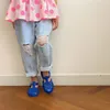 JK coreano qualità bambini ragazzi ragazze moda jeans pantaloni pantaloni pantaloni buco design unisex abbigliamento per bambini