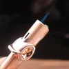 Aomai 웹 연예인 라이터 크리 에이 티브 로터리 스위치 방풍 원형 구멍 푸른 불꽃 스트레이트 금속 도금 성격 Ci를위한 남자 선물