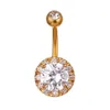 YYJFF D0996 Zircon pierre ventre nombril Stud mélange de couleurs