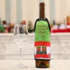 Garrafa de vinho vermelho tampa garrafas de cerveja champanhe tampas de Natal mesa decoração mini xmas festival aventais santa presente embalagem decora lla8645