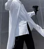 Yamamoto Dark mi-longueur coupe-vent chemise mâle faux deux lâche sauvage pur noir veste à manches longues 210721