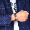 Link, catena 12mm doppio teschio in acciaio inossidabile cordolo cubano link uomo braccialetti alla moda hiphop gioielli rock braccialetto maschile regalo GS0006