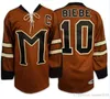 #10 Biebe Mystery Alaska Movie hockey Jerseys Heren SlapShot Biebe jersey S-XXXL accepteren op maat elk naamnummer