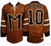 24S # 10 Biebe Mistério Alaska Filme Hóquei Jerseys Mens SlapShot Biebe Jersey S-XXXL Aceitar Personalizado Qualquer Número de Nome