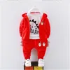 Bebek Erkek Giyim İlkbahar Sonbahar Yenidoğan Moda Pamuk Mont + Tops + Pantolon 3 adet Toddler Çocuk Casual Setleri 210309