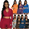 Mulheres Dois Peça de Yoga Calças De Roupas Designer 2021 Sport Tracksuits Jogger Ternos De Lazer Esportes Zíper Jacket Vestidos Simples SURA 0721