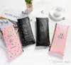 Casa popolare carino rosa custodia a matita per ragazze kawaii nero bianco dot PU in pelle penna borse cartolery sacchetto ufficio scuola materna forniture Zakka Escolare