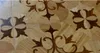 Carbonized Oak Hardwood Flooring Flower Pattern MedAllion Inalid Marquetry Wall Decal Bakgrund Effekt Avslutad Mattor Konst Tile Panel Keramik Bakgrund