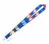 Keychain 10st Cartoon Anime Japan Halsband Lantering ID Id Badge Holder Rope Pendant Phone Accessorie Small grossist
