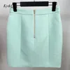 Юбки винтажные роскоши 2021 Женщины летняя металлическая левкая пряжка с гип мини-юбки.