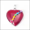 Pendant Necklaces & Jewelry 7 Crystal Heart Shaped Natural Stone Pendants Healing Chakra Reiki Love Charm Bk For Jewelry Making Amethyst Turq