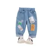 Bébé garçon lâche jeans taille elastic pull doux sur bambin enfants denim pantalon printemps automne mode décontracté Trouses C0007 G1220