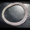 collar de cadena de bordillo de diamante